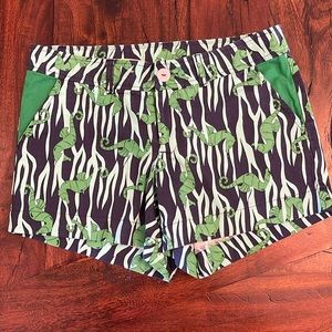 HALEY AND THE HOUND GREEN NAVY SEAHORSE SIZE 2 SHORTS